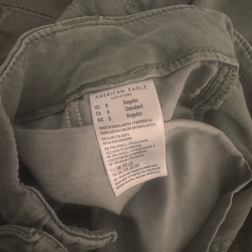 American Eagle Outfitters Women's Green Wide Leg Pants - Picture 6 of 8